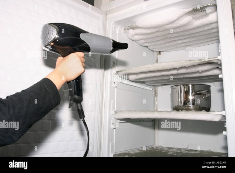 Defrosting a Freezer With a Hair Dryer