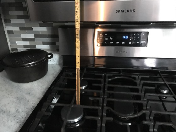 Minimum Distance from Gas Cooktop to Range Hood